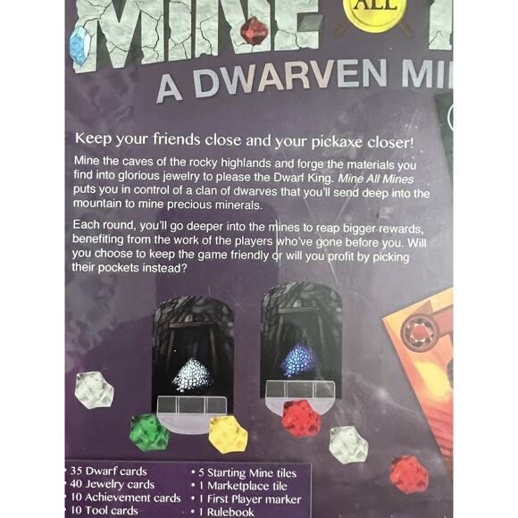 Mine All Mines Board Game by Daryl Andrews 2017 IDW Games, New and Sealed - Picture 3 of 7